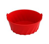Revêtement en silicone réutilisable pour mijoteuse | Pour casserole ovale de 6 à 8 litres | Avec extérieur anti-adhésif | Résistant à la chaleur 226,7 °C (rouge)