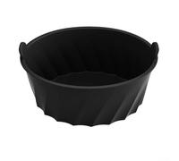 Revêtement en silicone réutilisable pour mijoteuse | Pour casserole ovale de 6 à 8 litres | Avec extérieur anti-adhésif | Résistant à la chaleur 226,7 °C (noir)