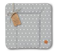 Matelas a langer bebe 85x72 cm - table à langer pour bébé avec plan, tapis imperméable facile à nettoyer à poser sur une machine à laver ou une commode Hemnes ou Malm Oeko-Tex Étoiles gris