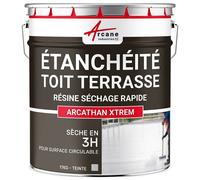 Revêtement Étanchéité Coloré - Résine étanche Terrasse et Toit Plat - Séchage 3H pour application en toute saison - ARCATHAN XTREM Ral 7035 gris clair 17 Kg (jusqu'a 11m² pour 2 couches)