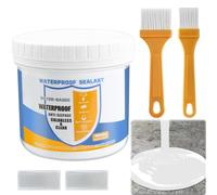 Revêtement imperméable, 500 g, blanc, émulsion de mastic étanche, avec brosse et gants pour salle de bain, toit, toilettes, carrelage, murs