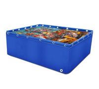 Revêtement imperméable en PVC avec valve de vidange - Matériau très résistant à la déchirure pour aquarium, piscine et stockage d'eau d'urgence