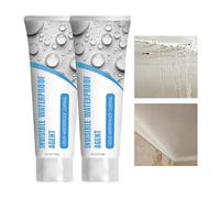 Revêtement Imperméable Transparent,2 Pièces De Colle Transparente - Joint d'Étanchéité Isolant Transparent,Pour Toiture Salle De Bains Cuisine Extérieur Jardin Toilettes