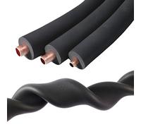 Revêtement isolant ignifuge imperméable en mousse facile à installer pour antigel extérieur - 16 mm x 15 mm x 2 m - Pour protection des tuyaux et efficacité énergétique