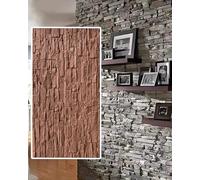 Revêtement mural 3D avec texture imitation pierre pour décoration intérieure et extérieure Idéal pour terrasse, salle de bain, hall et hôtel