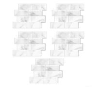 Revêtement Mural Effet Brique 5pcs Style Scandinave(D) | Effet brique réaliste, matériau PET pour durable, pour idéal cuisine salle de bain, installation rapide