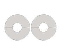 Revêtement mural en acier inoxydable pour tuyaux de douche de salle de bain - Robinet décoratif et correcteur de valve d'angle, résistant à la chaleur et résistant à la chaleur, argenté (140 x 71 mm)