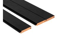 Revêtement mural STS4 Aulne, noir brossé 15x120 mm - 2400 mm