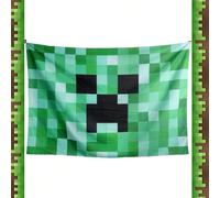 Revêtement mural textile officiel sous licence Minecraft Creeper pour le salon, la chambre à coucher. Accessoires de mode, de décoration de la maison, de fête, de déguisement pour Halloween, Noël, Tha