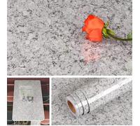 Revêtement Plan de Travail Adhésif Cuisine Marbre Gris 60Cmx5M Imperméable Credence Adhesive Pour Cuisine 60l x 500L cm STICKERS