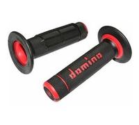 Revetement poignee domino off road a020 noir-rouge (118mm) (paire) -domino origine- n/a G