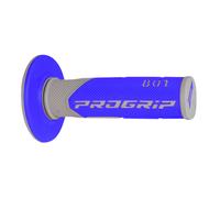 REVETEMENT POIGNEE PROGRIP MOTO OFF ROAD 801 DOUBLE DENSITE BASE GRIS-BLEU