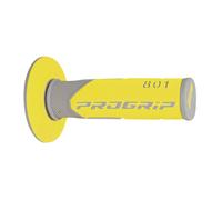 REVETEMENT POIGNEE PROGRIP MOTO OFF ROAD 801 DOUBLE DENSITE BASE GRIS-JAUNE