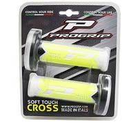 REVETEMENT POIGNEE PROGRIP OFF ROAD 788 TRIPLE DENSITE FLUO DESIGN BLANC-JAUNE