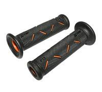 REVETEMENT POIGNEE PROGRIP ON ROAD 717 DOUBLE DENSITE OPEN END NOIR-ORANGE