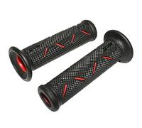 REVETEMENT POIGNEE PROGRIP ON ROAD 717 DOUBLE DENSITE OPEN END NOIR-ROUGE 122mm