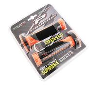 REVETEMENT POIGNEE PROGRIP ON ROAD 732 DOUBLE DENSITE OPEN END NOIR-ORANGE FLUO
