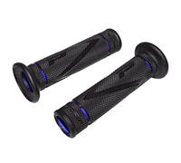 REVETEMENT POIGNEE PROGRIP ON ROAD 838 DOUBLE DENSITE OPEN END NOIR-BLEU 122mm