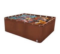 Revêtement portable pour bassin de piscine hors sol avec œillets, réservoir d'eau extérieur durable pour la natation, l'agriculture et les étangs à poissons