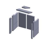 Revêtement pour foyer - Compatible avec GKT Aspen et autres modèles de cheminées et de poêles avec aperçu du modèle - Revêtement de cheminée en vermiculite - Ajustement parfait et facile à remplacer