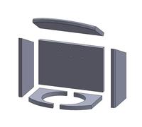 Revêtement pour foyer - Convient pour Wiking Nordic 7** et autres modèles de cheminée et de poêles, avec aperçu du modèle - Revêtement de cheminée en vermiculite - Ajustement parfait et facile à