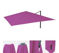 Revêtement Pour Parasol De Luxe Hwc-A96, Revêtement De Remplacement, 3x3m (Ø4,24m) Polyester 2,7kg Violet Violet