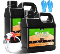 Revêtement pour pierre Imperméabilisant - 2 Litres / 64oz Aspect humide - Pour extérieur et intérieur - Imperméabilisant pour pierre, pavés, béton, dalles de pierre, dalles de terrasse