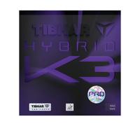 Revêtement raquette tennis de table Tibhar Hybrid K3 Pro Noir Max