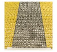 Revêtement sol Extérieur Antidérapant Polyvalent Dalles Amortissantes Caillebotis Caoutchouc Piscines et Baignoires(Yellowish grey,48 pieces)