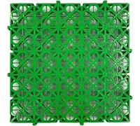 Revêtement sol extérieur emboîtable pour jardin, Tapis de sol drainage modulaires à emboîtement, multicolores, 40x40x4cm, paquet 4 20 pièces(Green,12 pieces)