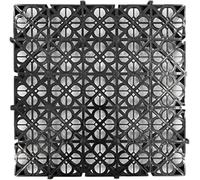 Revêtement sol extérieur emboîtable pour jardin, Tapis de sol drainage modulaires à emboîtement, multicolores, 40x40x4cm, paquet 4 20 pièces(Black,16 pieces)