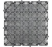 Revêtement sol extérieur emboîtable pour jardin, Tapis de sol drainage modulaires à emboîtement, multicolores, 40x40x4cm, paquet 4 20 pièces(Grey,16 pieces)