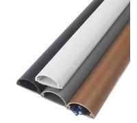 Revêtements de câbles au Sol Couvercle de Cordon Sol, Protecteur Conduit câblage d'extension, câble d'alimentation, couvercles cachés, Organisateur Fil Pratique(D-White 50cm)
