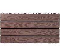 Revêtements De Sol en Bois Intérieurs Et Extérieurs, Carreaux De Sol De Terrasse en Bois Imbriqués, Carreaux De Terrasse en Bois Composite Plastique, Carreaux De Terrasse De Patio, H, 1 Pack