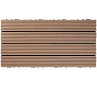 Revêtements De Sol en Bois Intérieurs Et Extérieurs, Carreaux De Sol De Terrasse en Bois Imbriqués, Carreaux De Terrasse en Bois Composite Plastique, Carreaux De Terrasse De Patio, C, 1 Pack
