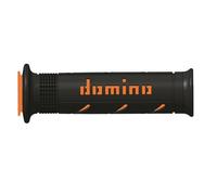 Paire Poignée Domino A250 Racing XM2 Perforées Soft Noir-Orange KTM Moto Road