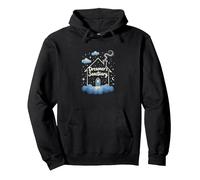 Reveur House Blue Dreamers Sanctuary Nuit étoilée Fantaisie Sweat à Capuche, Unisexe pour Adultes, Noir, M