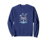 Reveur House Blue Dreamers Sanctuary Nuit étoilée Fantaisie Sweatshirt, Unisexe pour Adultes, Bleu Marine, M