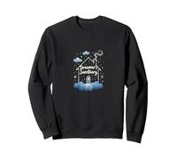 Reveur House Blue Dreamers Sanctuary Nuit étoilée Fantaisie Sweatshirt, Unisexe pour Adultes, Noir, M