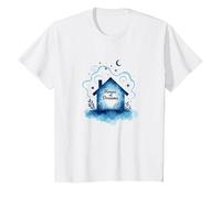 Reveur House Blue : House of Dreams Starry Night Whimsy T-Shirt, Enfant, Blanc, 3 Ans