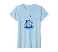 Reveur House Blue : House of Dreams Starry Night Whimsy T-Shirt, Femme, Bleu Céleste, M