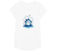 Reveur House Blue : House of Dreams Starry Night Whimsy T-Shirt, Fille, Blanc, XS