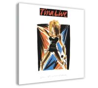 REVIGE Tina Turner Couverture de l'album Tina Live In Europe sur toile pour décoration de chambre à coucher, bureau, cadeau 40 x 40 cm