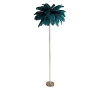 REVIOX Lampadaire Palmier, éLéGant Lampadaire Plume D'Autruche Naturelle, Lampe De Chevet Chambre Princesse Romantique, éClairage DéCoratif (Vert,63inX23.6in)