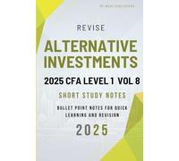 Revise Alternative Investments 2025 CFA Level 1 Vol 8: Short Study Notes