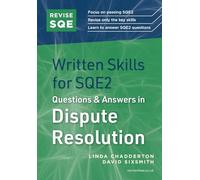 Revise SQE Written Skills in Dispute Resolution: Legal Skills for SQE2