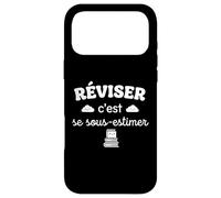 Réviser C'est se sous estimer Humour bac Étudiant Examen Coque pour iPhone 17 Pro Max