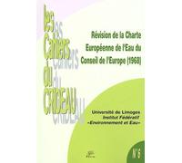 Révision De La Charte Européenne De L'eau Du Conseil De L'europe (1968)