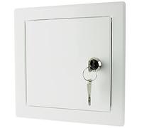 Revisionsklappe Wartungs-Inspektionstür Metall beschichtet weiß abschließbar 500 x 500 mm