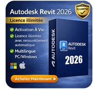 Revit 2026 - Licence Autodesk Perpétuelle & Usage Illimité - Multilingue - Windows